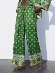 Shein IC56315 Shein Mintás Szatén Magas Derekú Nadrág (40) L