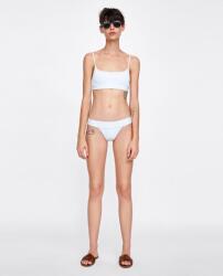 ZARA Krémszínű Bordázott Bikini Felső (s) (155948)