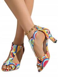 Shein Színes Cipzáras Magassarkú Szandál 38__38 (sx25021544401486600)