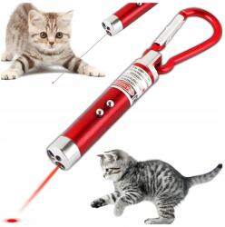  Lézer Macskáknak Lézeres Indikátor Uv Zseblámpa Játék 3az1ben A Macskával Való Játékhoz (LASER DLA KOTA BRELOK PROFI_ID)