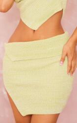 Prettylittlething Aszimmetrikus Kötött Szoknya, zöld, Size Xs, 100% akril