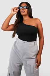 Boohoo Fekete Csíkos Top (56) (GZZ66175-105)