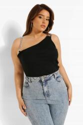 Boohoo Egyvállas Blúz Lánccal 54-ES