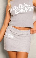 Prettylittlething Miniszoknya, Size 38, szürke, pamut-poliészter