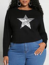 Shein KC05109 Shein Női Hosszú Ujjú Pulóver Flitteres Csillag 58/60