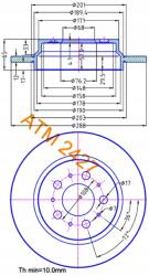 ATM Mikoda Tárcsa Ham. tyl Volvo 2427/ATM