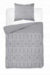 Detexpol Flanel ágyneműhuzat 140x200 szürke geometria egy párnahuzattal Flanel (5904708930995)