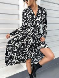 Shein LC21112 Shein Ing Ruha MIDI Hosszú Ujjú Csíkos Kontraszt (40) M