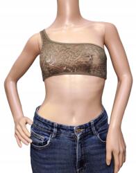 Undiz puha csipkés felső zöld egyvállas S