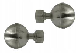 ESTAdeco Lux Gömb Végződés szett 2db. Karnis rúdhoz, átmérő 19mm, Nikkel