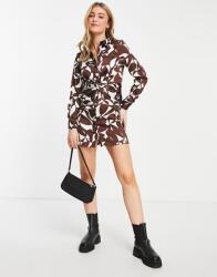 Stradivarius Szatén Ruha Mini Mintás (L) (570306)