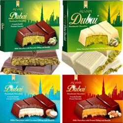  Dubai Csokoládé Szett 4 féle Pisztácia Kókusz Dió 4x100g (ZESTAWCZEKOLADY)