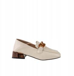  Mokaszin Musk női félcipő divatos magassarkú mokaszin bézs méret 38 (MUS23138-2-BEIGE)