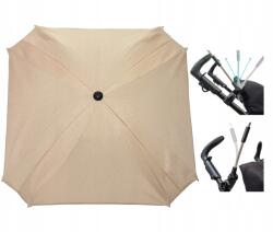 Skyline Babakocsi napernyő, bézs lenvászon, négyszögletes, napvédő, 62 cm, UV50 Pl (PO0071s)