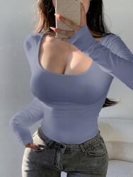 Dazy IC05307 Dazy Sima Illeszkedő Hosszú Ujjú Felső M