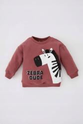 DeFacto Klasszikus Bélelt Pulóver Piszkos Rózsaszín Zebra Mintás Defacto Felirattal 86-92