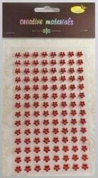 Galeria Hobby Stiker kristályokkal Piros virágok 8mm 112db