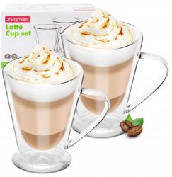 Kamille Thermo Poharak Kávéscsészék Latte Teák 2 db-os Szett Kamille (KM9019)