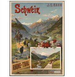  Poszter Svájc Tájkép Hegyek Idill 50x70