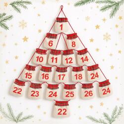 Sekey Adventi Naptár Diy 24 Db Juta Tasak Csipkével Zsinór Számok (Kamlendarz adwentowy Smile)