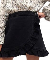 Mango Fekete Fodros Pamut Szoknya 164 K_a