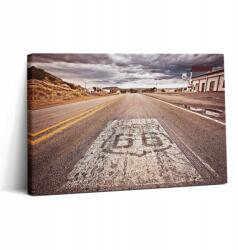 Wallfluent Fotó Vászonkép Fa Keret Hálószoba Route 66 Út 30x20 cm (010030010150000074751)