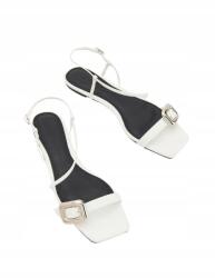 Reserved KC14116 Női Szandál Lapos Ezüst Csattal 38-AS (7866S-00X)