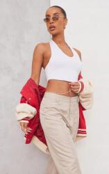 Prettylittlething Fehér Testhezálló Felső Sima Rövid Nyitott Vállakkal Prettylittlething 38