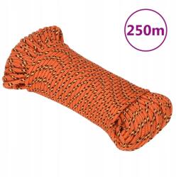 VidaXL Vitorláskötél, narancssárga, 3 mm, 250 m, polipropilén (8720287129226)