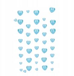 DpCraft Dekorációs gyöngyök öntapadós szív kék 40db (251122)