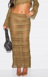 Prettylittlething XC13305 Maxi Egyenes Strand Szoknya Khaki Prettylittlething (12) Xxs