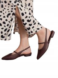 Shein Balerinacipő Barna Orrú, Sarok Nélküli 37__37 (sx2408061097366437)