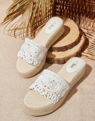 Shein Flip-flop Papucs Fehér-barna 38 38 (5900446012306)