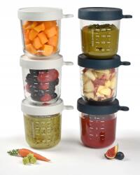 Beaba Ételtároló doboz szett 250 ml Beaba 6 db kék és szürke (3384349128630)