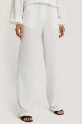 NA-KD Fehér Elegáns Női Nadrág 40 L A01