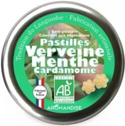 Aromandise Bomboane artizanale cu verbina, menta si cardamom bio, 45g, Aromandise (MCT-BIO-NAT3560468791287)