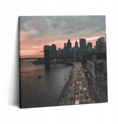 Wallfluent Vászonkép Canvas Hobbi A Szobába Kilátás A Városból Madár Repülés Hajnalban 60x60 cm (010030010270000075467)