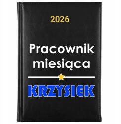 FunnyCase Könyvnaptár 2026 A Hónap Dolgozója Fekete Tervező Ajándék Minták (Kalendarz Czarny PRACOWNIK MIESIĄCA)