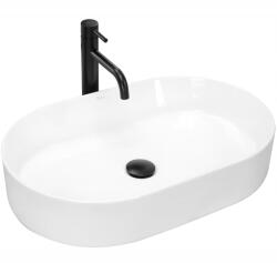 Rea Mosdókagyló Asztali Fehér Kerámia 60cm Ovális Asztali Nadia Rea (Nadia White)