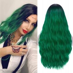  Női paróka Hosszú haj Zöld Ombre Cosplay Halloween Anime jelmez (DE026GR)