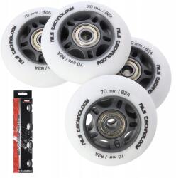 Nils Extreme Görkorcsolya Kerekek Gumi Csapágyak ABEC-9 Pu 70x24 82A Matt Fehér (16-32-033)