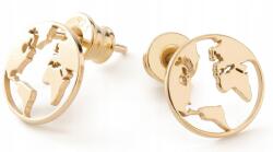 Giorre Fülbevaló Arany stiftes földgömb, Arany 925 Ajándék Giorre