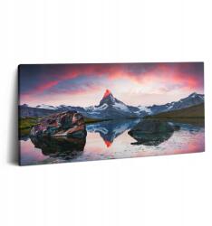 Wallfluent Vászonkép a konyhába fa kerettel Stellisee-tó Matterhorn (010030010010000075191)