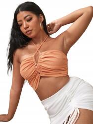 Shein LC73303 *shein Nyakba Akasztható Felső Fodros Nyitott Hátrésszel 48