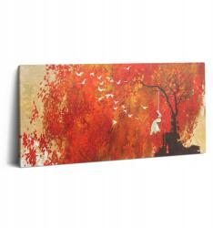 Wallfluent Vászonkép Hálószobába Nyomtatott Ártatlan Menyasszony Őszben 100x50 cm (010030010010000014628)