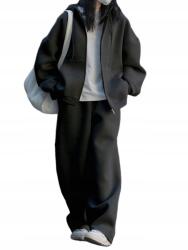 Shein Melegítő Szett Fekete Kapucnis Egyenes Nadrág 36 S__s