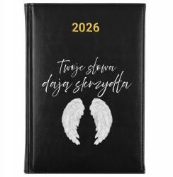 FunnyCase Naptár A5 2026 Pedagógusnapi határidőnapló Szavaid szárnyakat adnak (Kalendarz Czarny Twoje Słowa Dają Skrzydła)