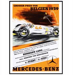  Mercedes Vintage Grand Prix garázs poszter 50x70 (Plakat Samochody Auta Wyścigi)