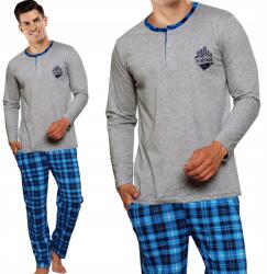 La Penna Lap férfi hosszú ujjú pizsama hosszú nadrág 100% Pamut XXL-es méret (DU.LAP18028 SZA/XXL)