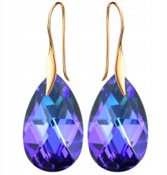 Mennica Świdnicka Fülbevaló Arany Ezüst 925 Lógó Ékszerek Kristály Horog Női